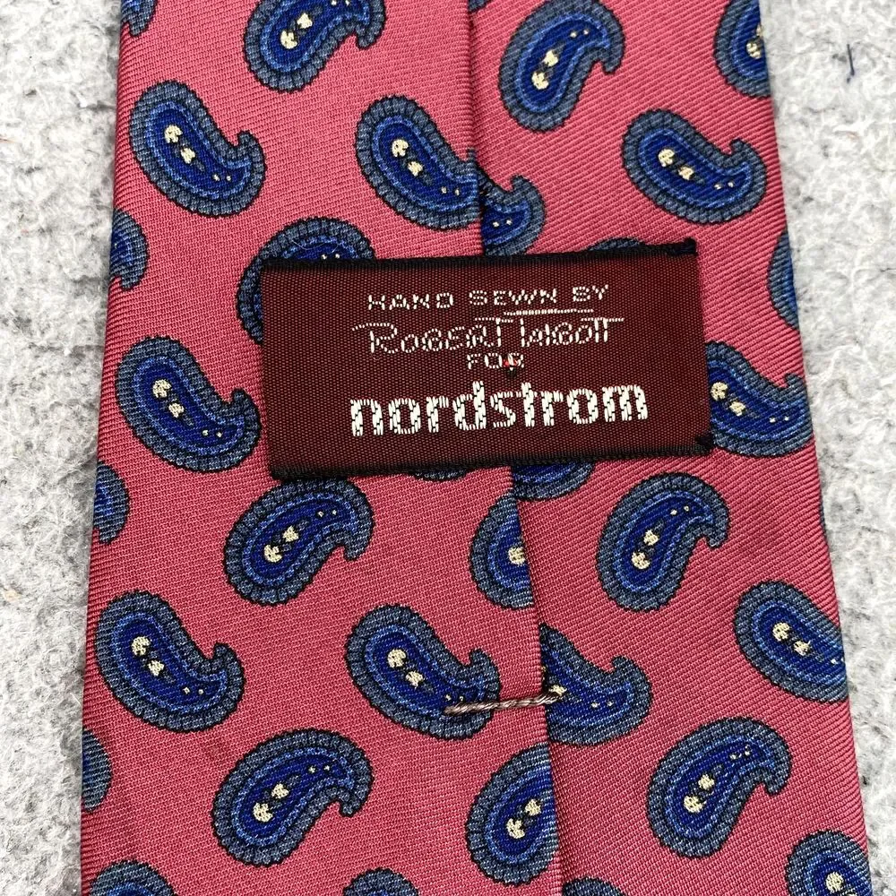 Robert Talbott Nordstrom Men's Silk Necktie Paisley Hand‎ Sewn Corpcore Business